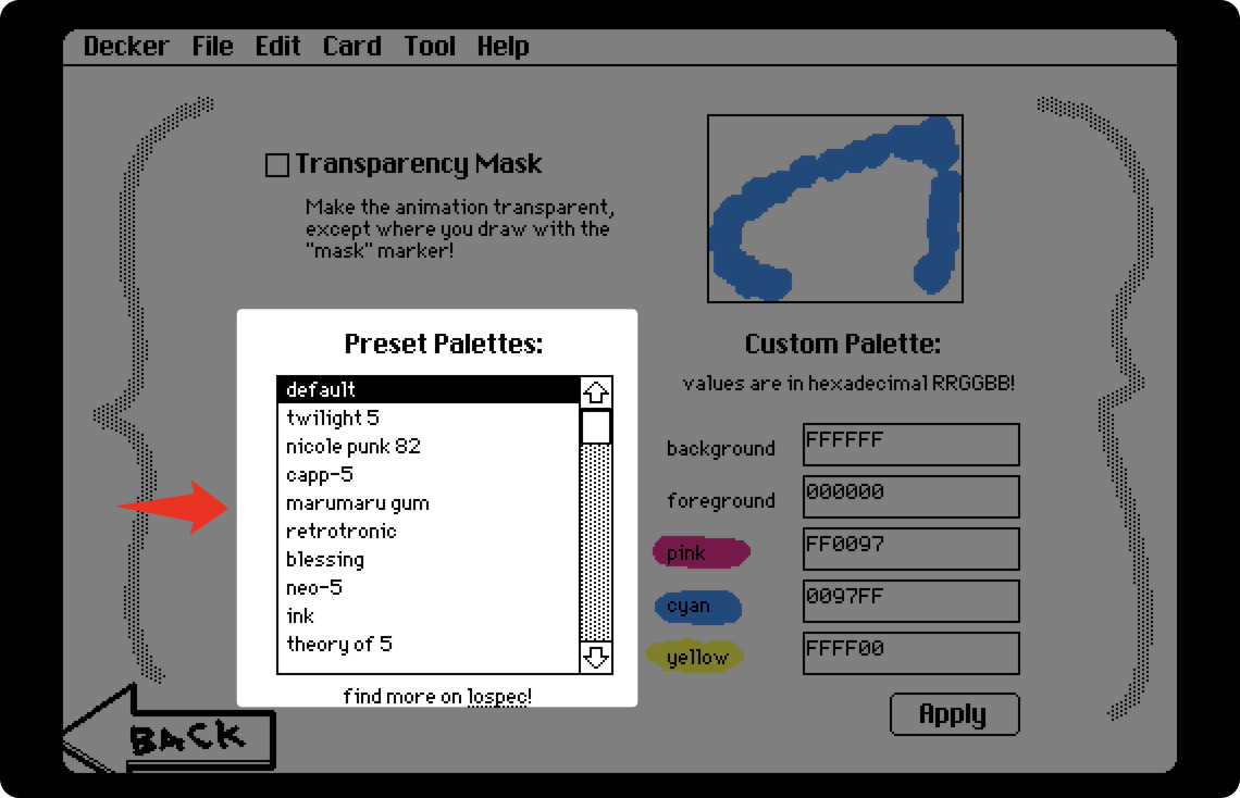 Select Preset Palettes