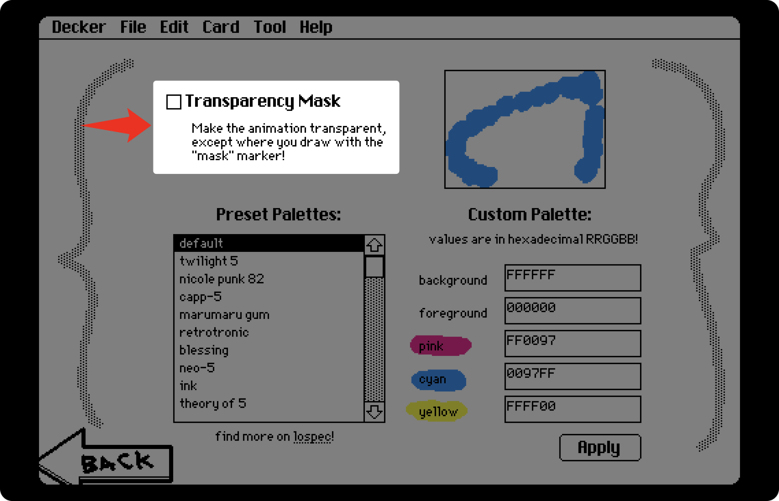 Set Transparent Mask